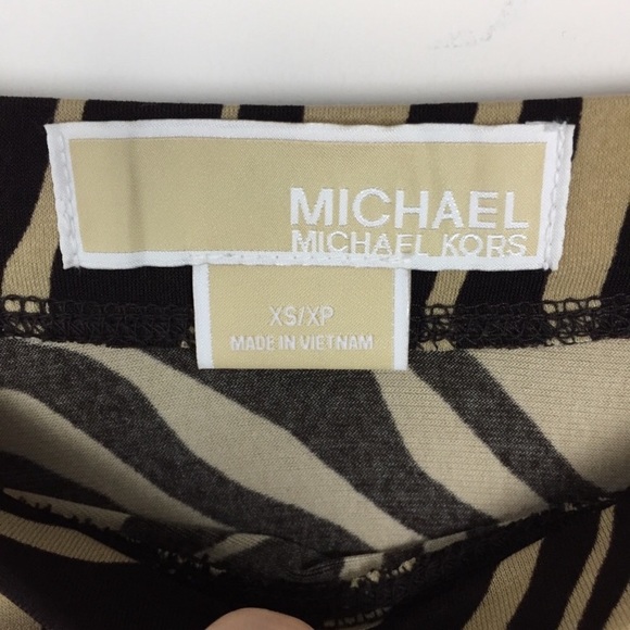 Michael Michael Kors Animal Print Skirt Brown XS - Picture 3 of 7